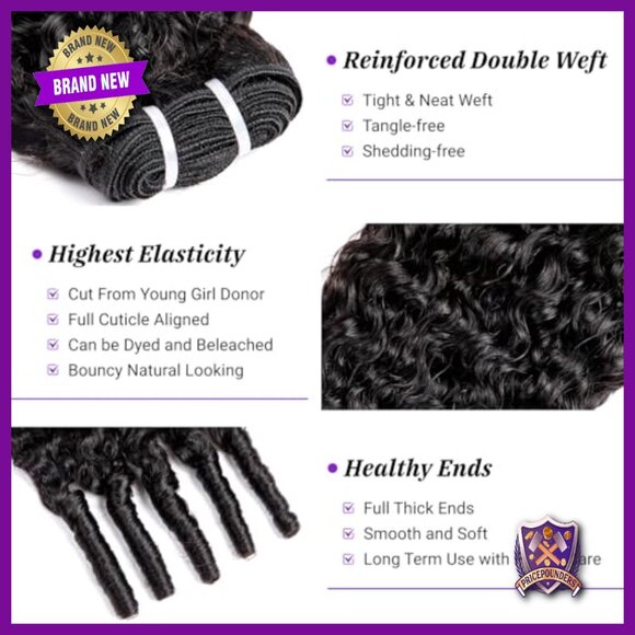 Burmese Curly Human Hair Extensions 3 Bundles 22 Inch Sew In main image 5